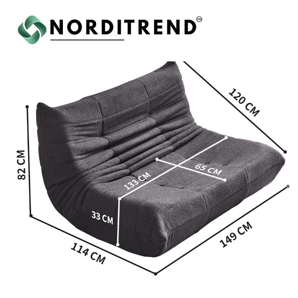 Stavanger Grå bouclé - 2-sitssoffa - Bild 8