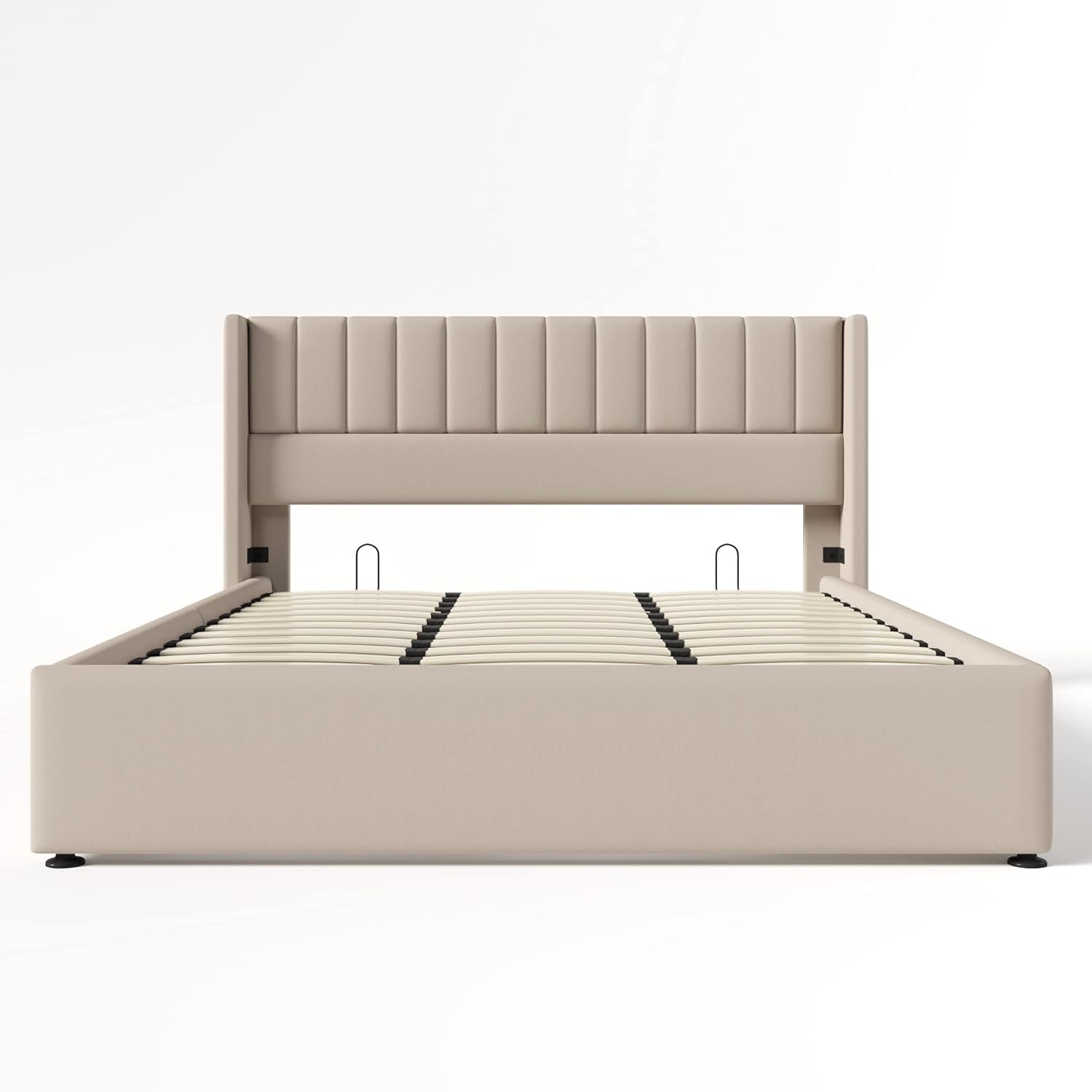 Esbjerg Elegant säng med förvaring 180x200 cm – Beige linne - Image 4