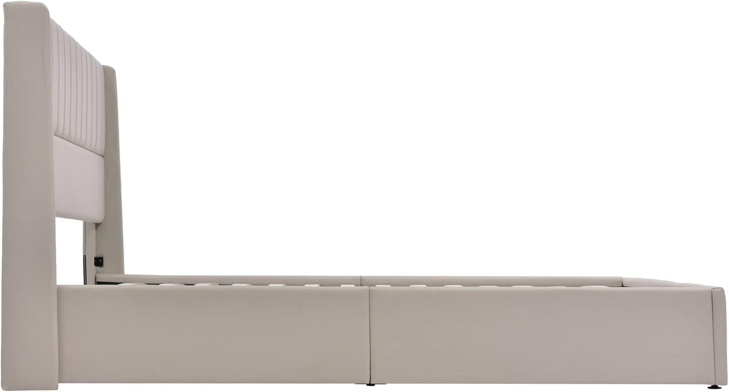 Esbjerg Elegant säng med förvaring 180x200 cm – Beige linne - Image 5